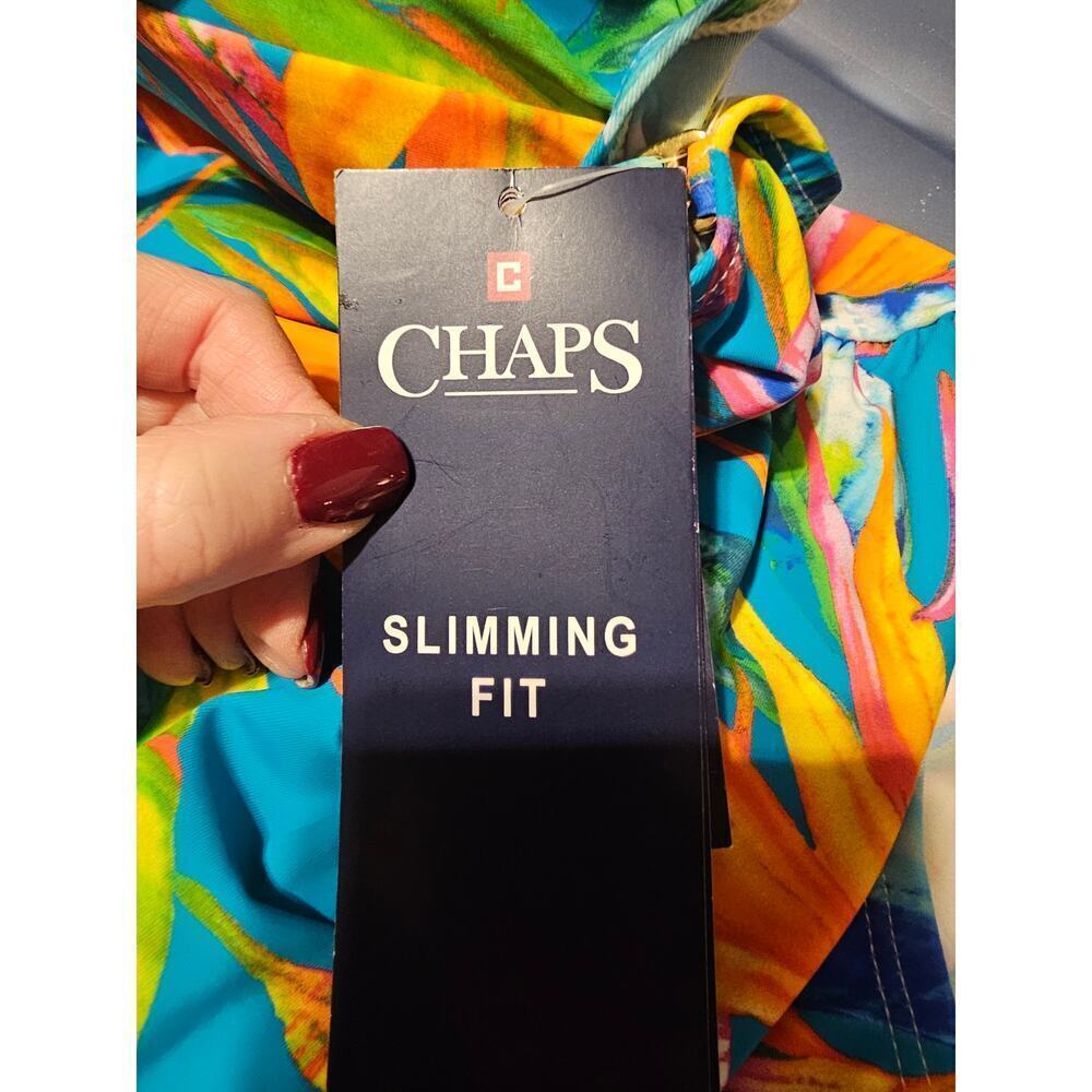 Chaps One Piece Multiway Swimsuit With Palm Prints sz 6 new SW82 - Picture 5 of 7